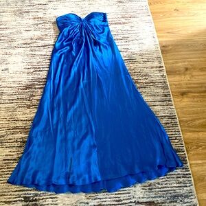 NWT Cobaltt Blue Strapless Gown